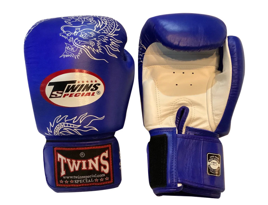 泰拳拳套 Thai Boxing Gloves : Twins Special BOXING FBGV3-6S BLUE/SILVER
