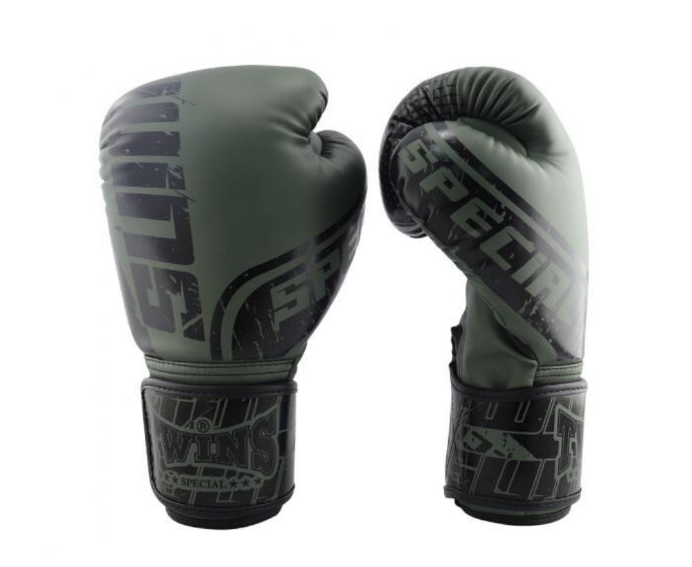 泰拳拳套 Thai Boxing Gloves :  Twins Special FBGVS12-TW7 Black Olive