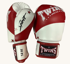 泰拳拳套 Thai Boxing Gloves : Twins BGVL10 red/white