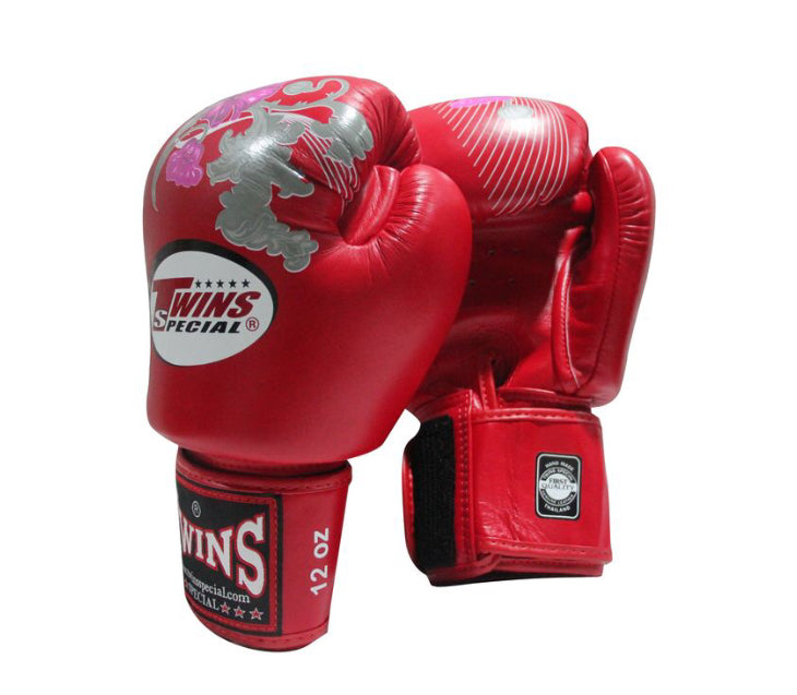 泰拳拳套 Thai Boxing Gloves : TWINS FBGVL-3 13 Red