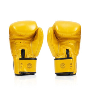 泰拳拳套 Thai Boxing Gloves : Fairtex BGV19 Gold Deluxe Tight-Fit