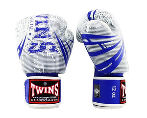 泰拳拳套 Thai boxing gloves TWINS FBGVL-3 TW5 BLUE WHITE