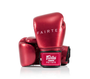 泰拳拳套  Thai Boxing Gloves : Fairtex Boxing Gloves BGV22 METALLIC Red