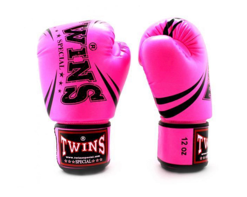 泰拳拳套 Thai Boxing Gloves : TWINS SPECIAL FBGVS3-TW6 DARK PINK