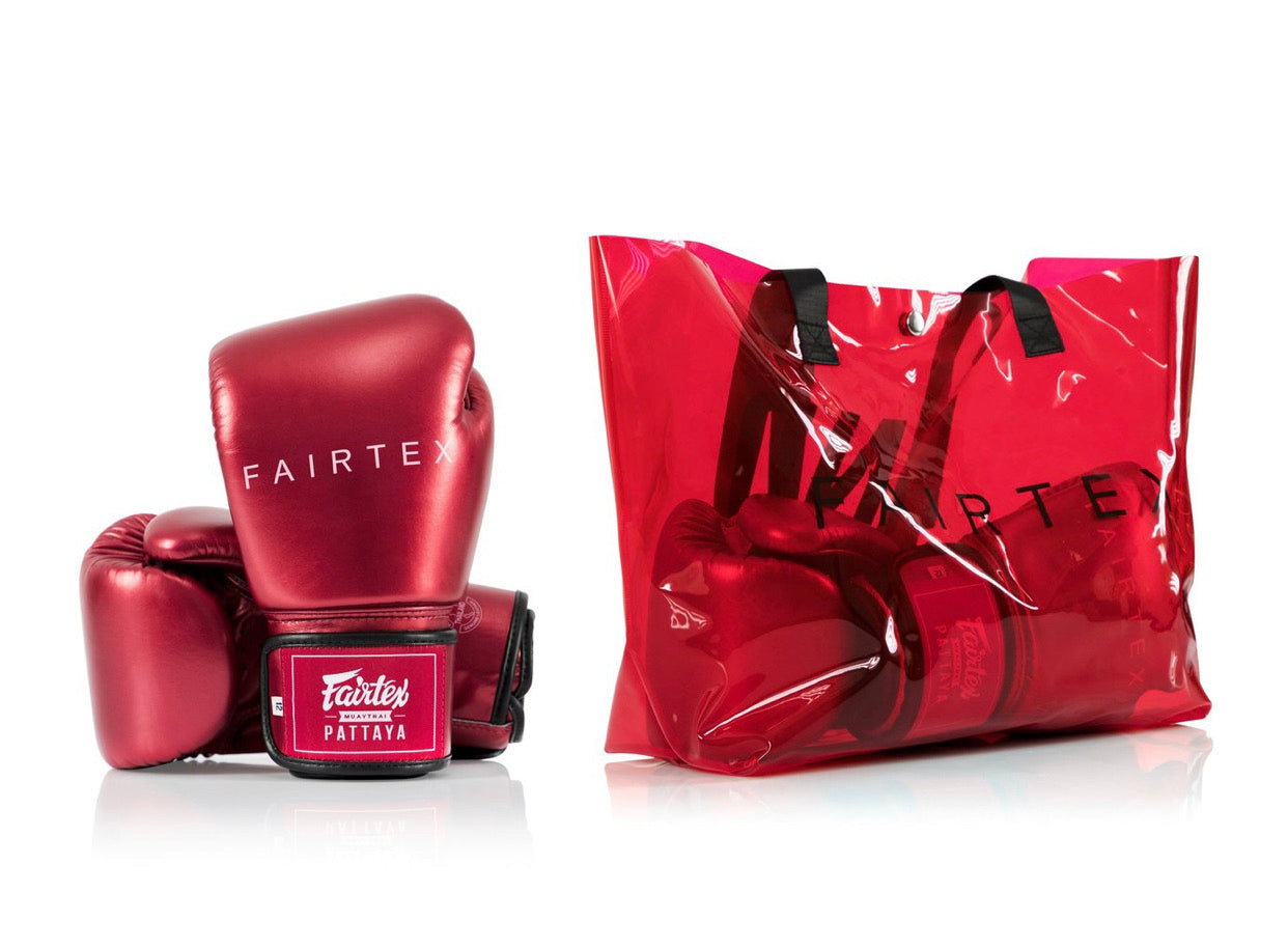 泰拳拳套  Thai Boxing Gloves : Fairtex BGV22 METALLIC Red